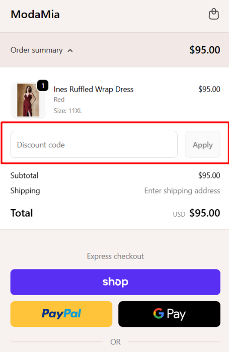 Where to enter ModaMia promo code How to use ModaMia promo code