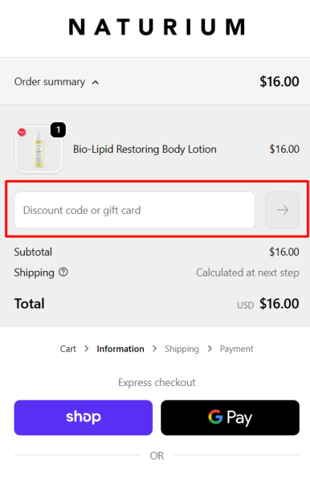 How to use Naturium promo code