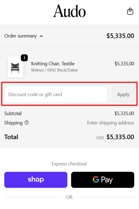 How to use Audo promo code