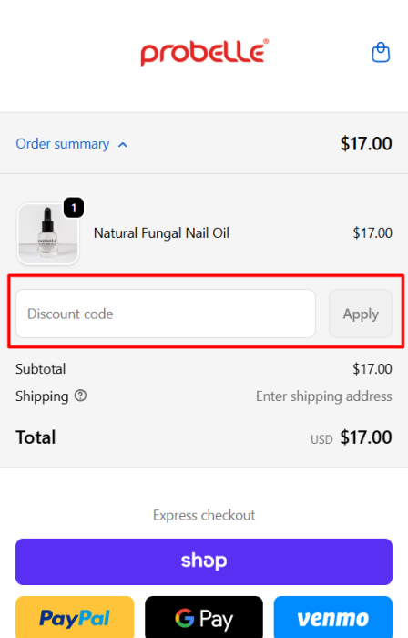 How to use Probelle promo code