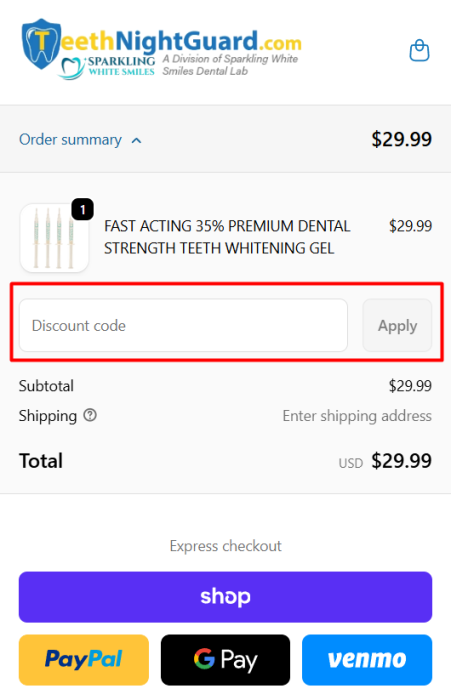 How to use Teeth Night Guard Lab promo code