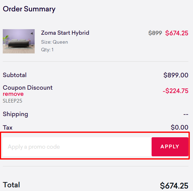 How to use Zoma promo code