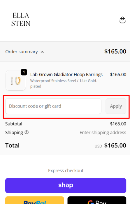 How to use Ella Stein promo code