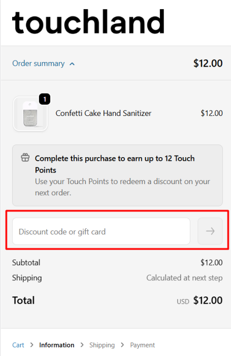 How to use Touchland promo code