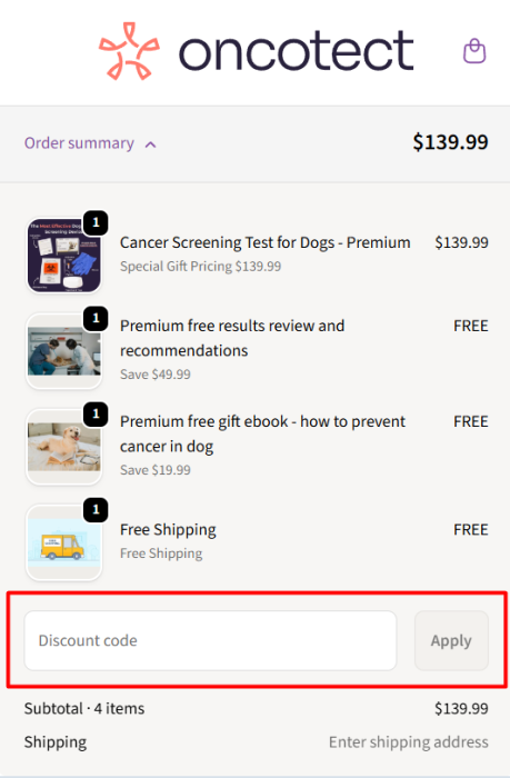 How to use Oncotect promo code