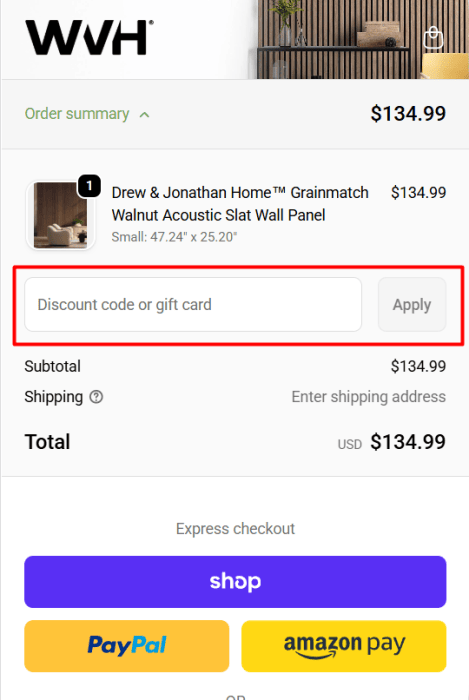 How to use The Wood Veneer Hub promo code