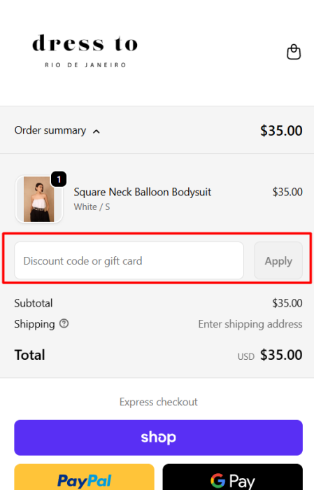 How to use Dress To promo code