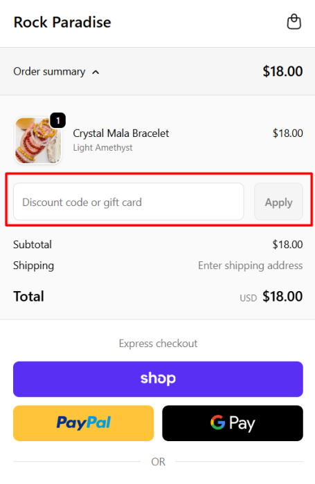 How to use Rock Paradise promo code