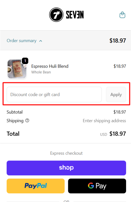 Where to enter Seven Coffee Roasters promo code How to use Seven Coffee Roasters promo code