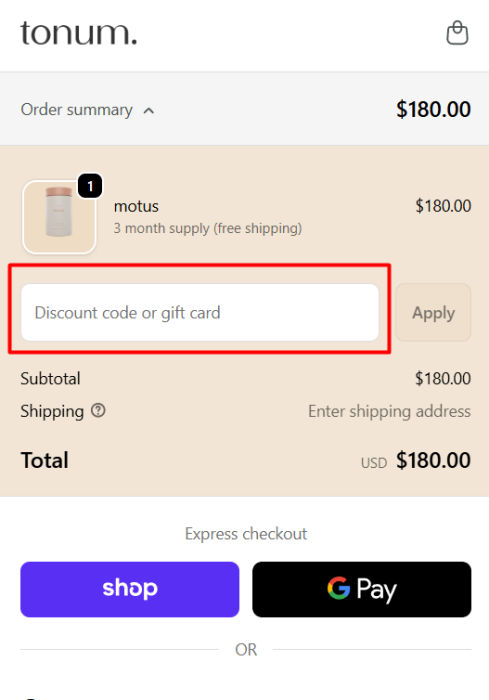 Where to enter Tonum promo code How to use Tonum promo code