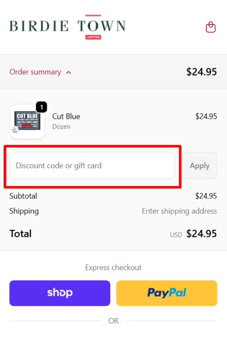 Where to enter Birdie Town promo code How to use Birdie Town promo code