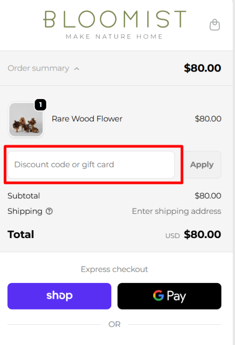 Where to enter Bloomist promo code How to use Bloomist promo code