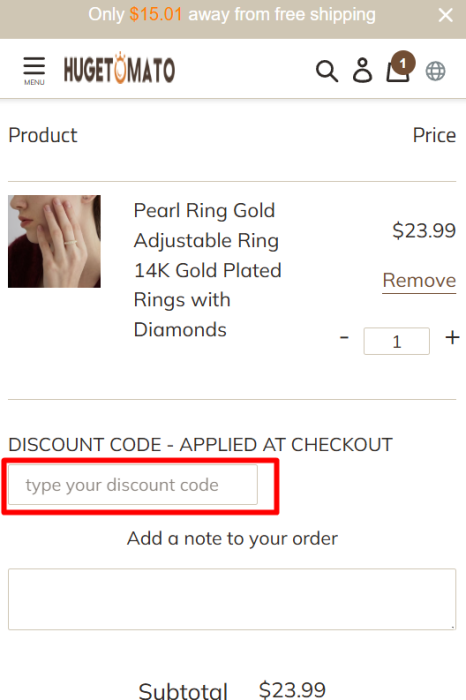 How to use Huge Tomato promo code