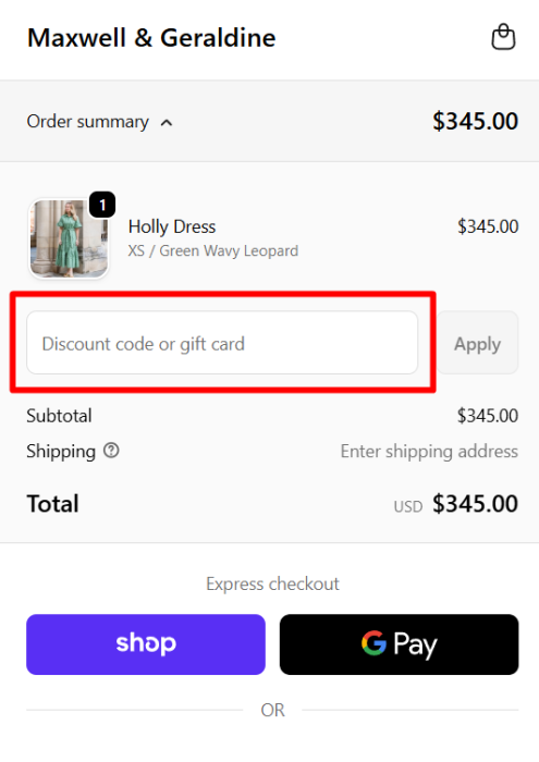 Where to enter Maxwell & Geraldine promo code How to use Maxwell & Geraldine promo code