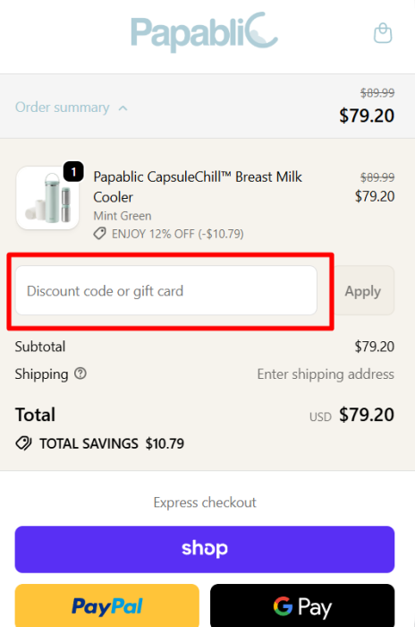 How to use Papablic promo code