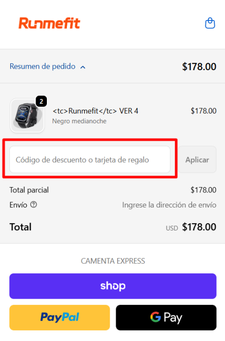How to use Runmefit promo code