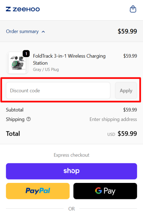How to use ZEEHOO promo code
