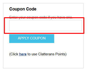 How to use Clatterans promo code