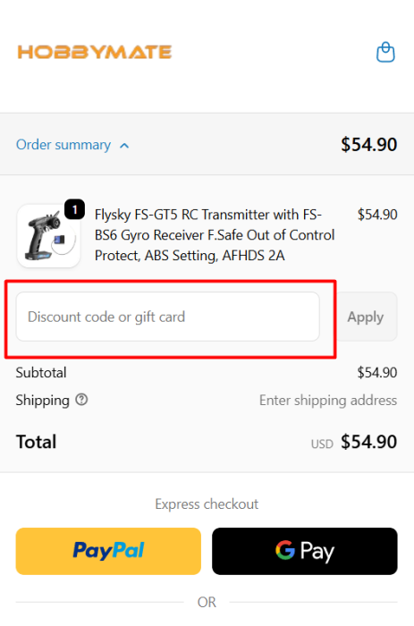 How to use Hobbymate Hobby promo code