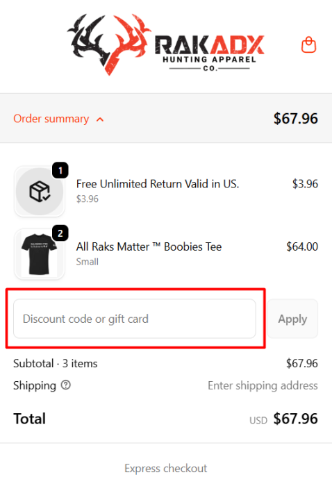 How to use RakAdx promo code