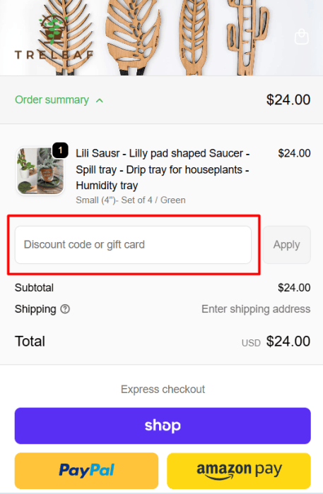 How to use Treleaf promo code