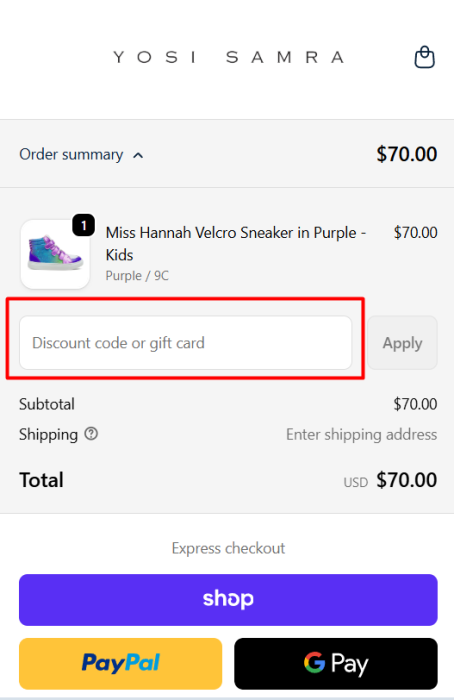 Where to enter Yosi Samra promo code How to use Yosi Samra promo code