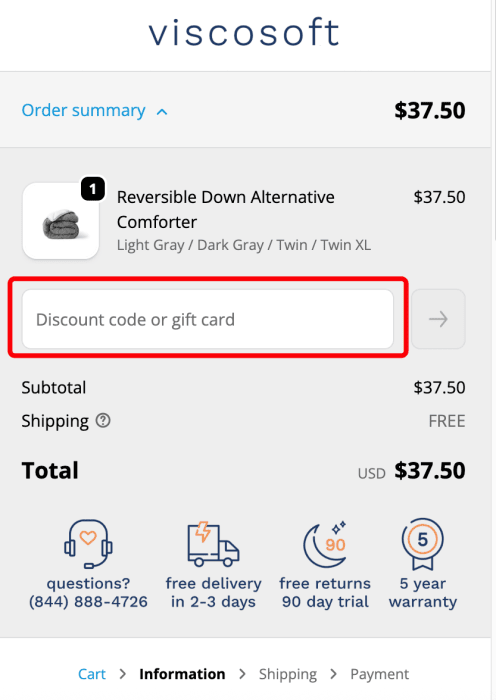 How to use Viscosoft promo code