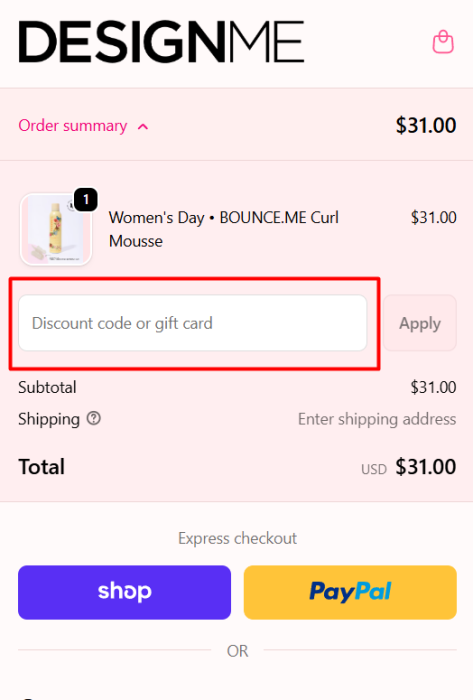 Where to enter DESIGNME Hair promo code How to use DESIGNME Hair promo code