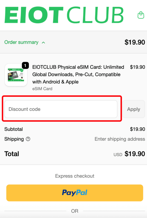 Where to enter Eiotclub promo code How to use Eiotclub promo code