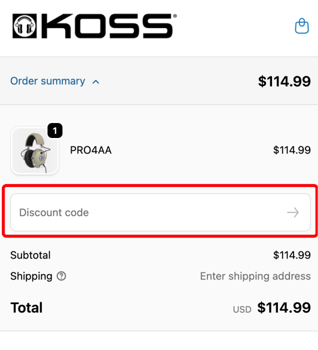How to use Koss Stereophones promo code