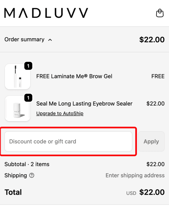 How to use Madluvv promo code