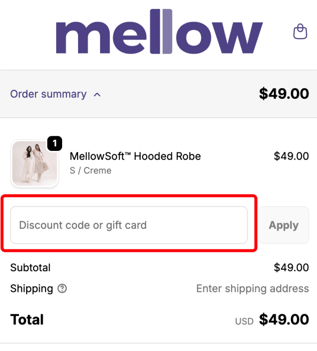 Where to enter Mellow Sleep promo code How to use Mellow Sleep promo code