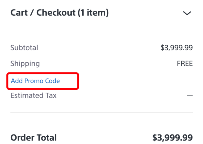 How to use Sony Electronics promo code