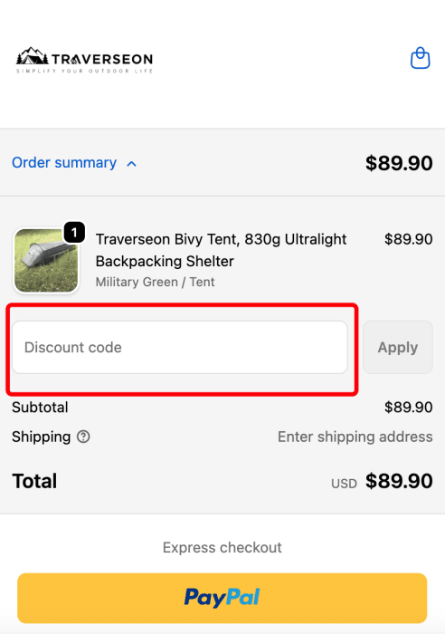 Where to enter Traverseon promo code How to use Traverseon promo code
