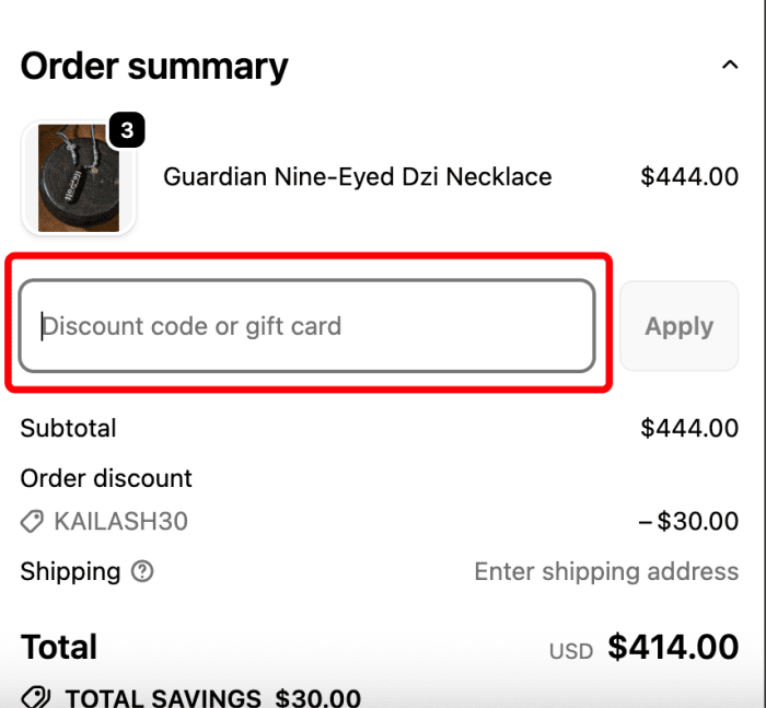 Where to enter Kailash Energy promo code How to use Kailash Energy promo code