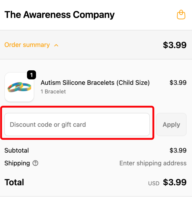 Where to enter The Awareness Company promo code How to use The Awareness Company promo code