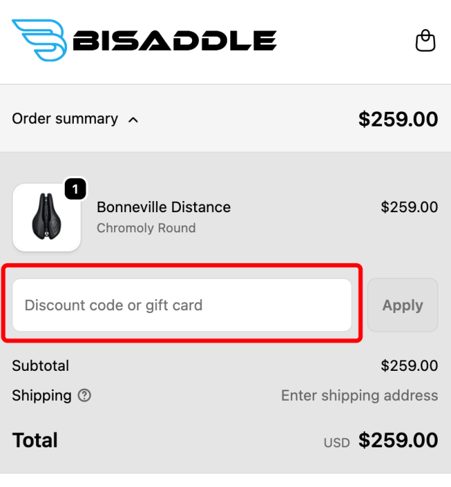 How to use BiSaddle promo code
