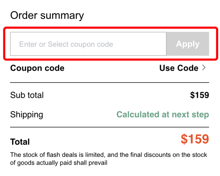 How to use Fehaute promo code