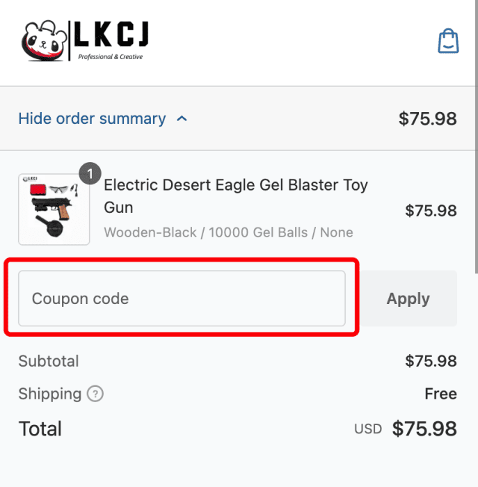 Where to enter LKCJ-TOYS promo code How to use LKCJ-TOYS promo code