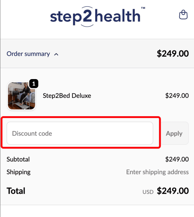 How to use Step2Health promo code