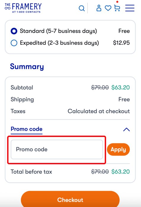 How to use The Framery promo code