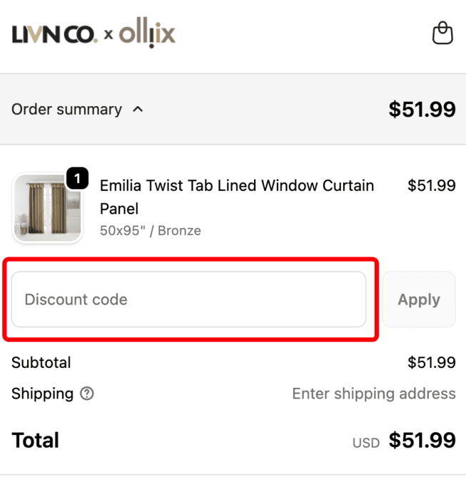 How to use Livnco x Olliix promo code