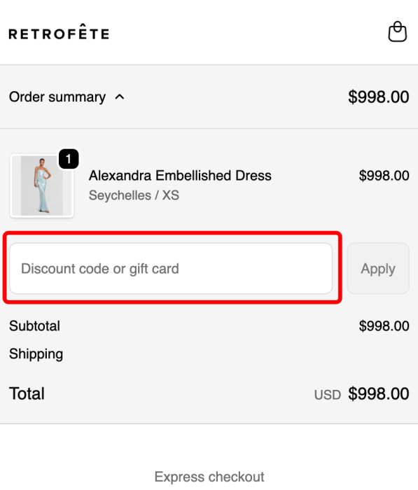 How to use Retrofête promo code
