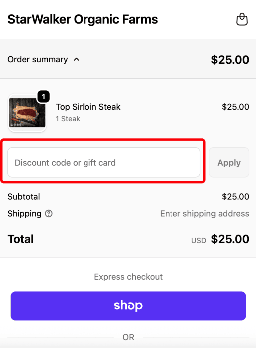 How to use StarWalker Organic Farms promo code