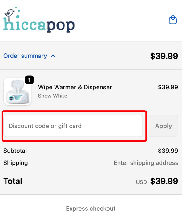 How to use Hiccapop promo code