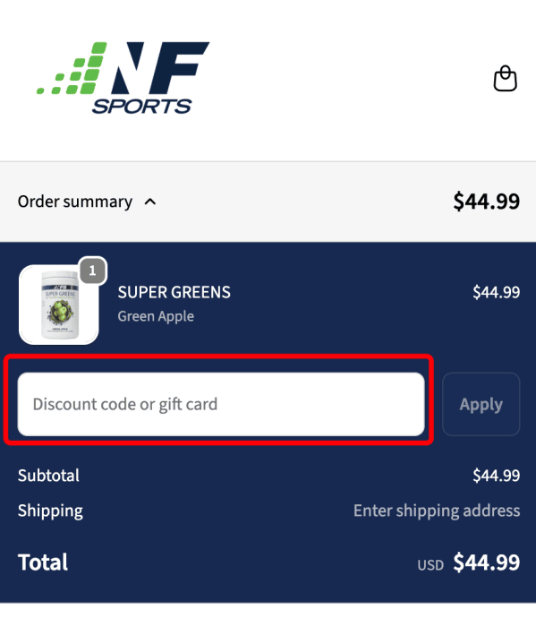 How to use NF Sports promo code