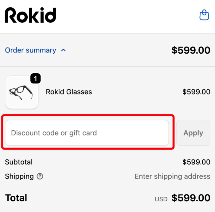 How to use Rokid promo code