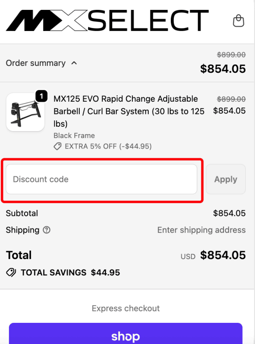 Where to enter MX Select promo code How to use MX Select promo code