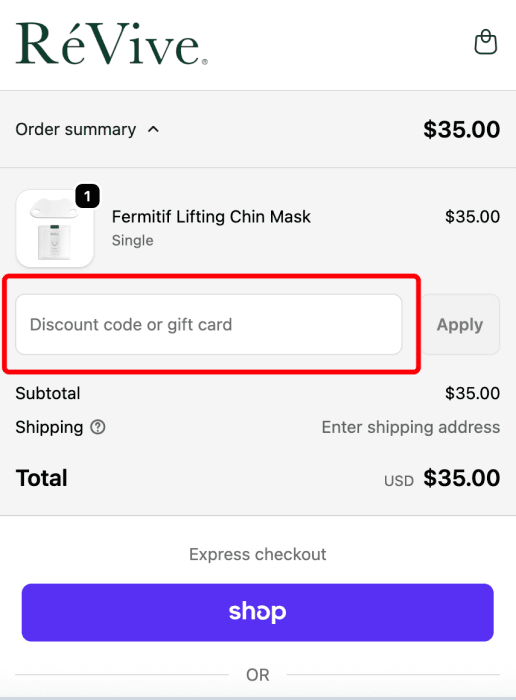 How to use RéVive Skincare promo code