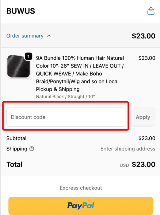 How to use BUWUS promo code